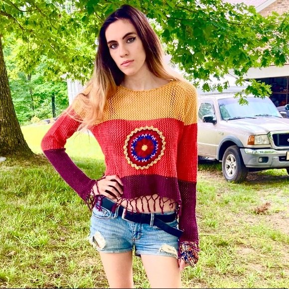 Crochet Hippie Crop Top - Picture 8 of 8